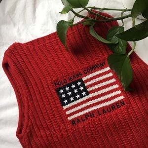 VINTAGE RALPH LAUREN • American flag sweater